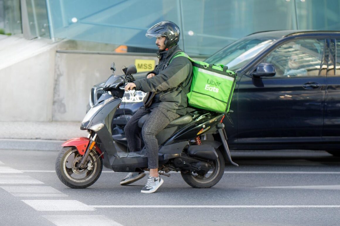 Free Food Delivery Courier photo and picture