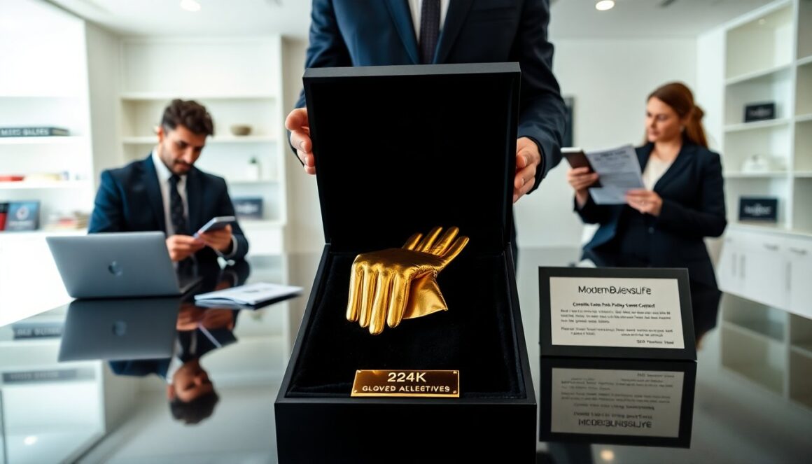 gold plated gloves modernbusinesslife giveaway